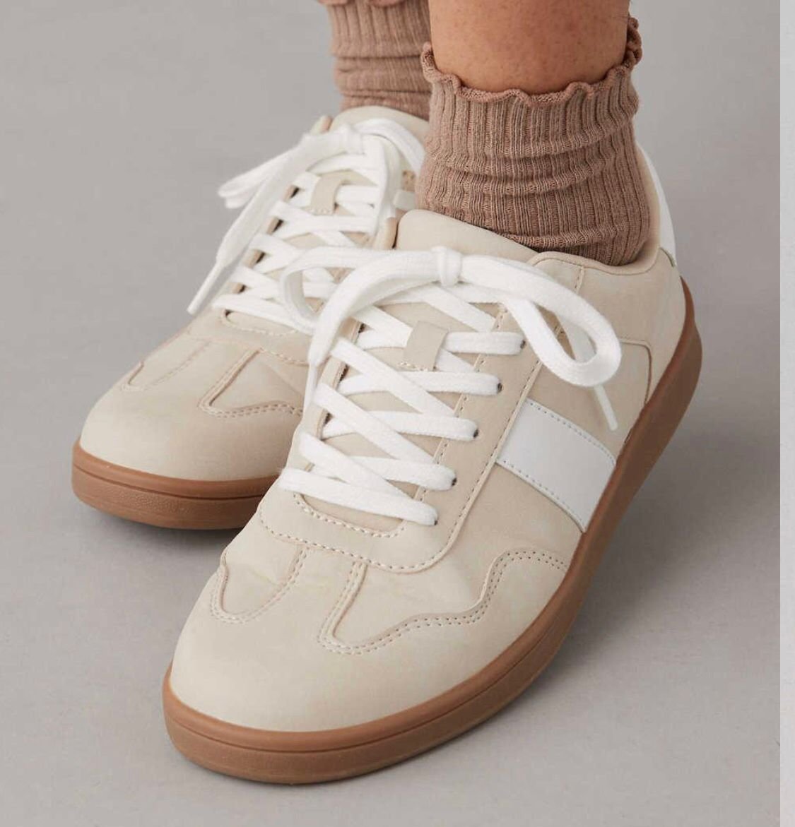 linen-blend retro casula sneaker